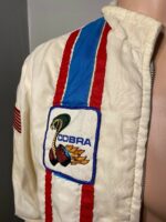 White Vintage Ford Mustang Cobra Shelby Racing Jacket