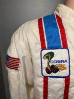 White Vintage Ford Mustang Cobra Shelby Racing Jacket