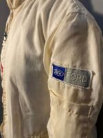 White Vintage Ford Mustang Cobra Shelby Racing Jacket