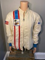 White Vintage Ford Mustang Cobra Shelby Racing Jacket