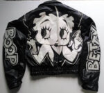 Beautiful Betty Boop Black and White Leather Jacket