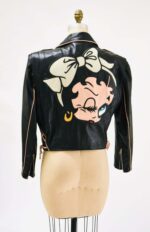 Betty Boop Black Biker Vintage Leather Jacket