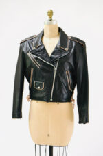Betty Boop Black Biker Vintage Leather Jacket