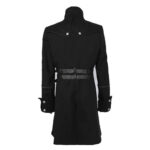 Double Breasted Belted Goth Fashion Trench Coat