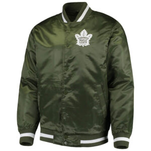 Green Toronto Maple Leafs Satin Jacket