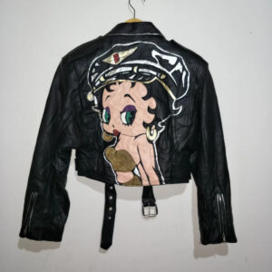 Vintage Betty Boop Black Leather Jacket