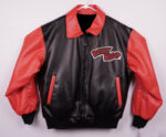 Vintage Black Red Betty Boop Bomber Leather Jacket