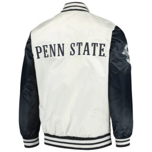 White Penn State Nittany Lions Satin Jacket