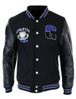 Athletics Black Blue Varsity Baseball Letterman Jacket