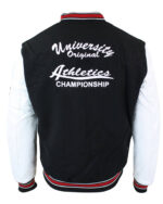 Athletics Black and White Varsity Baseball Jacket