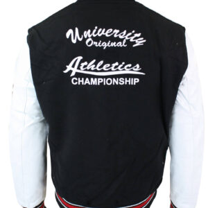 Athletics Black and White Varsity Baseball Jacket