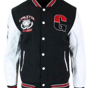 Athletics Black and White Varsity Baseball Jacket