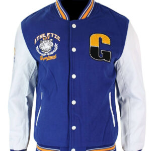 Athletics Blue White Varsity Baseball Letterman Jacket