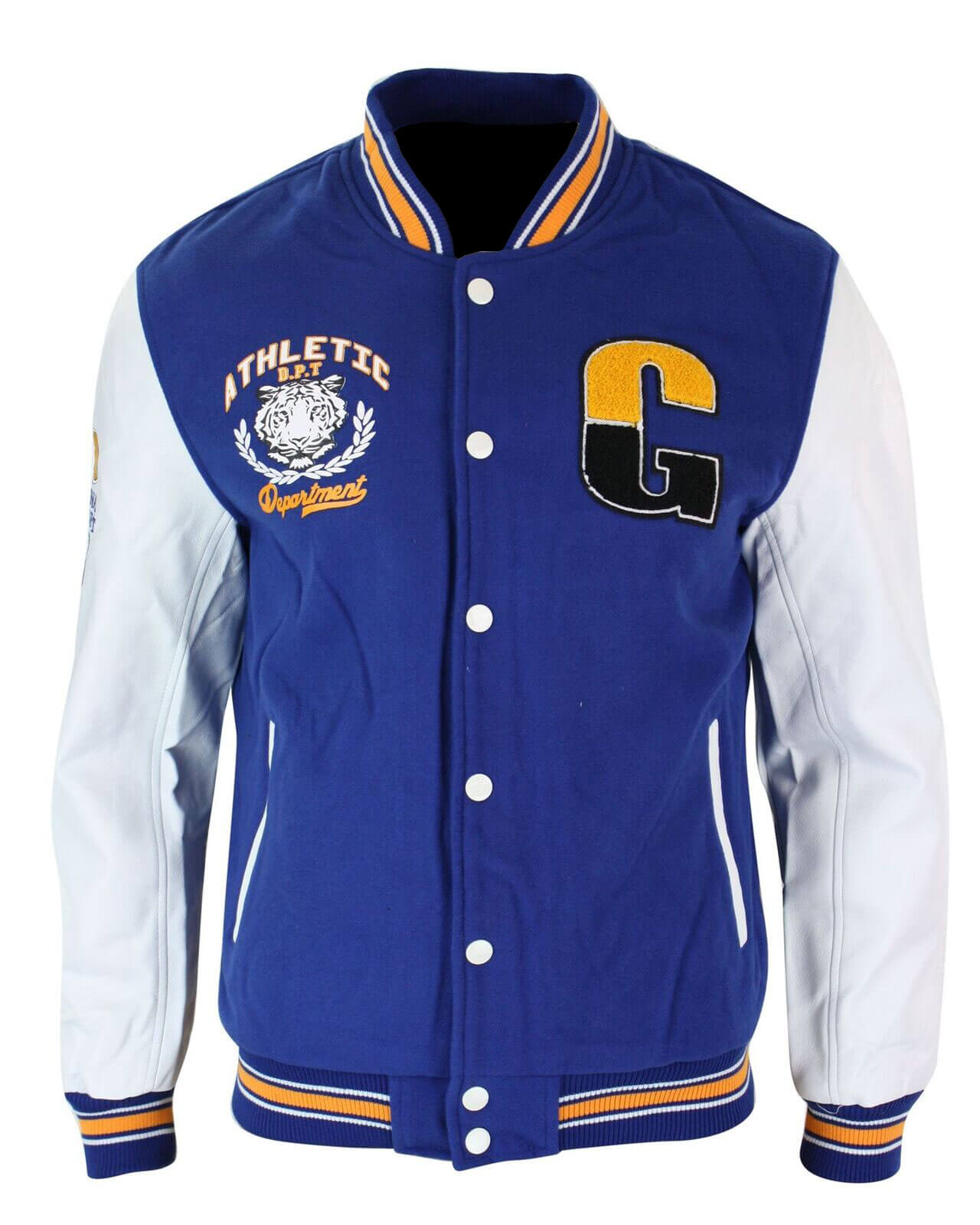 Maker of Jacket Biker Jackets Blue Varsity Letterman Baseball