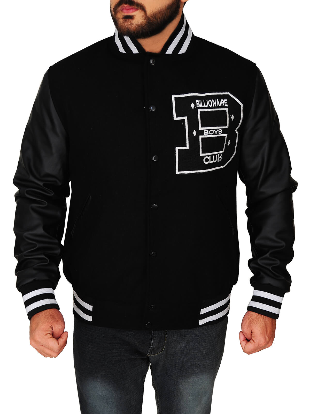 Black Billionaire Boys Club Eva Varsity Jacket - Maker of Jacket