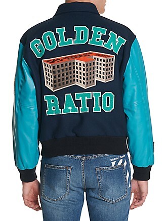 Maker of Jacket Varsity Jackets Blue Golden Ratio Baseball