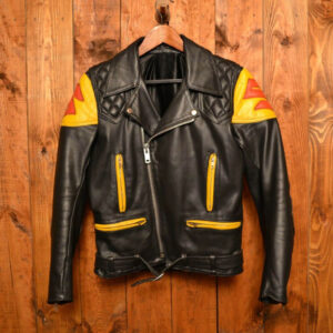 British Suzuki Riders Cafe Racer Biker Leather Jacket