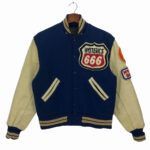 Maker of Jacket Varsity Jackets Hysteric Glamour Blue and Cream