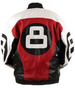 8 Ball Logo Bomber Leather Jacket