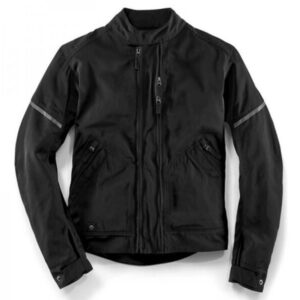 Black BMW Motorcycle Two Way Zipper Jacket