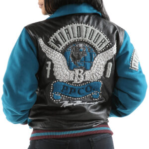 Blue Pelle Pelle World Tour Bomber Jacket