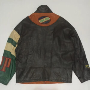 Multicolor Vintage Pelle Pelle USA Racing Leather Jacket