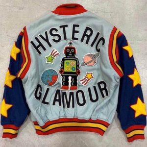 Maker of Jacket Varsity Jackets Hysteric Glamour Blue and Cream