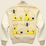 White L Five 40s Varsity Letterman Jacket
