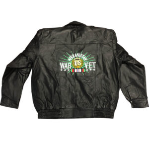 Afghanistan War Veteran Leather Bomber Jacket