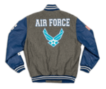 Air Force Wings Logo Above All Varsity Jacket