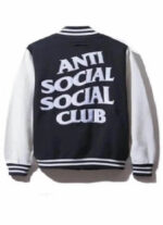 Black Anti Social Social Club Varsity Jacket - Maker of Jacket