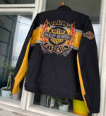 Black Harley Davidson Motorcycle Vintage Riding Jacket