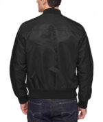 Black Trucker Style Bomber Jacket