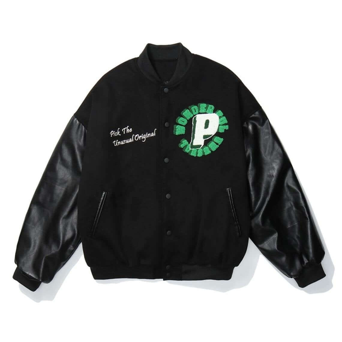 Black Varsity Jacket  Black College Jacket - Jackets Creator