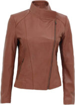 Brown Cafe Racer Leather Jacket
