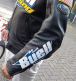 Buell Motorcycle Black Leather Jacket