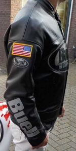 Buell Motorcycle Black Leather Jacket