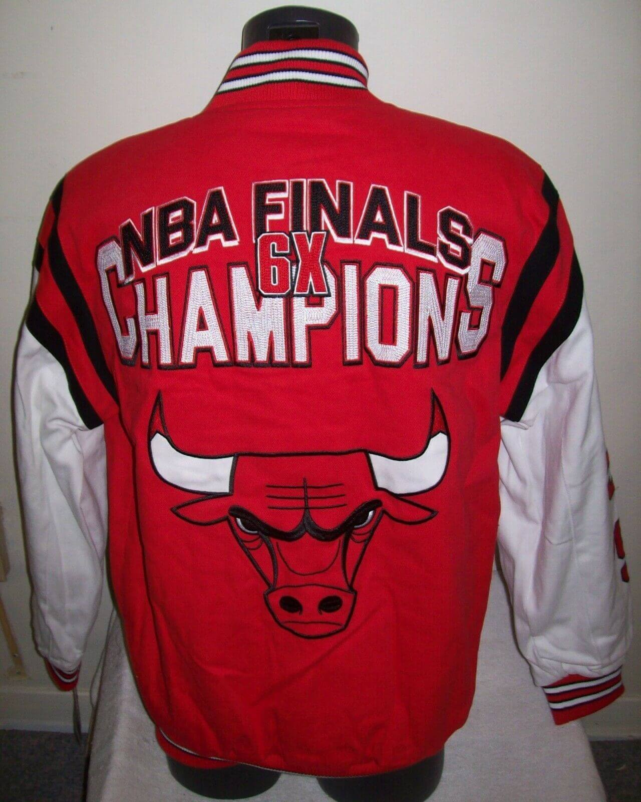 Maker of Jacket NBA Teams Jackets Chicago Bulls 6 Finals Time Champions