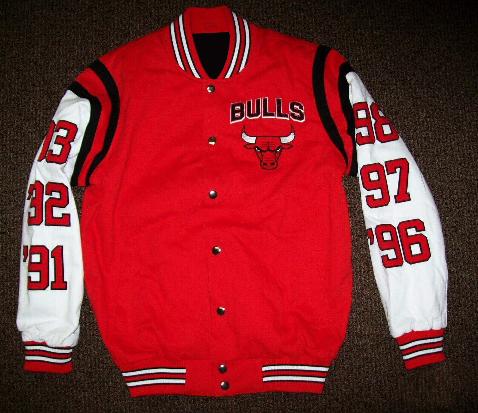 Men Chicago Bulls 6 NBA Finals Time Champions Jacket