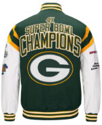 Green Bay Packers Midfield Varsity Green Satin Jacket