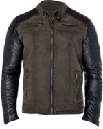 Green Vintage Cafe Racer Casual Jacket