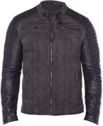 Grey Vintage Cafe Racer Casual Jacket
