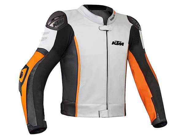 KTM Racing White And Black Motorcycle Jacket - Maker of Jacket