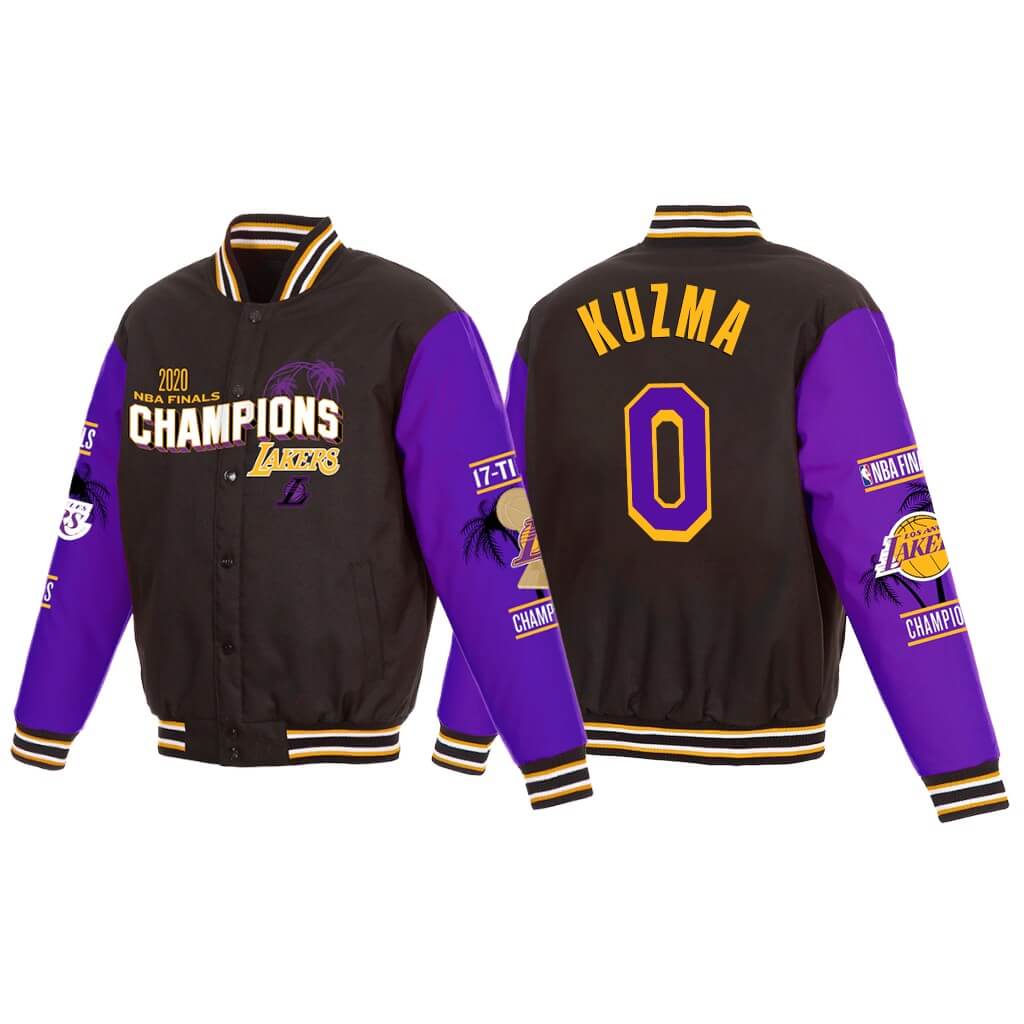 0 Kyle Kuzma Lakers Jersey Inspired Style Baseball Jacket