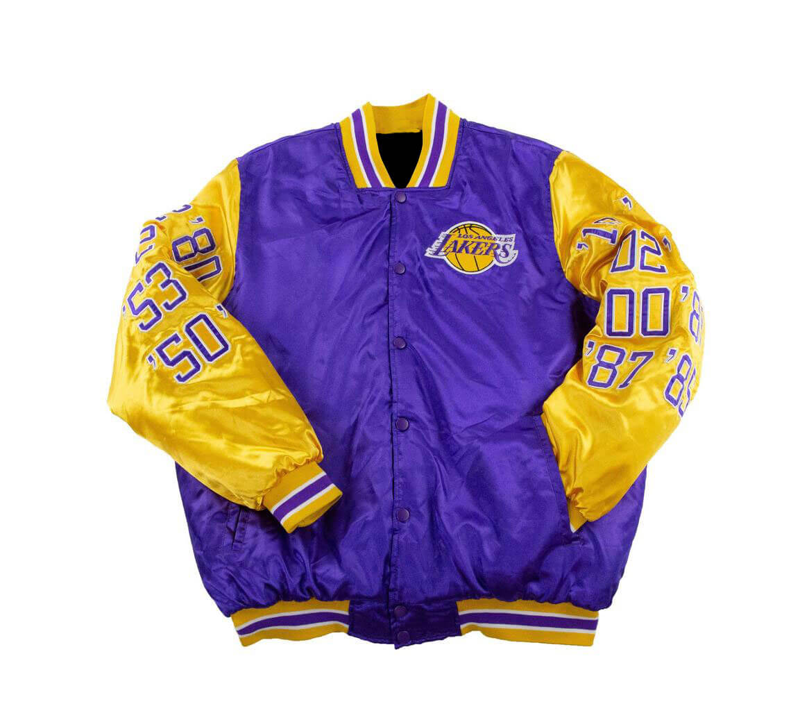 Vintage Purple Los Angeles Lakers Bomber Jacket