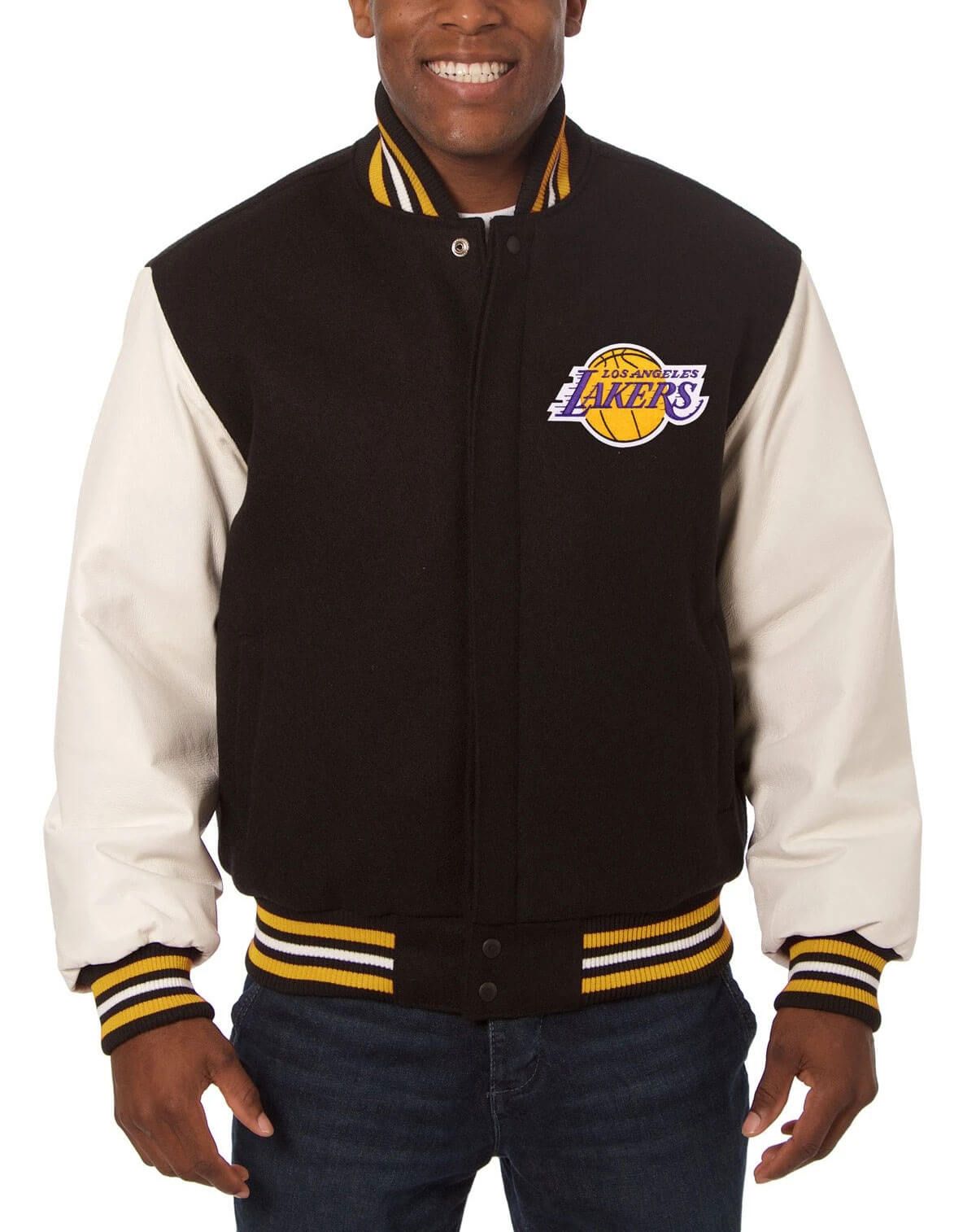 Los Angeles Lakers Windbreaker Zipper Jacket Black / 4X-Large