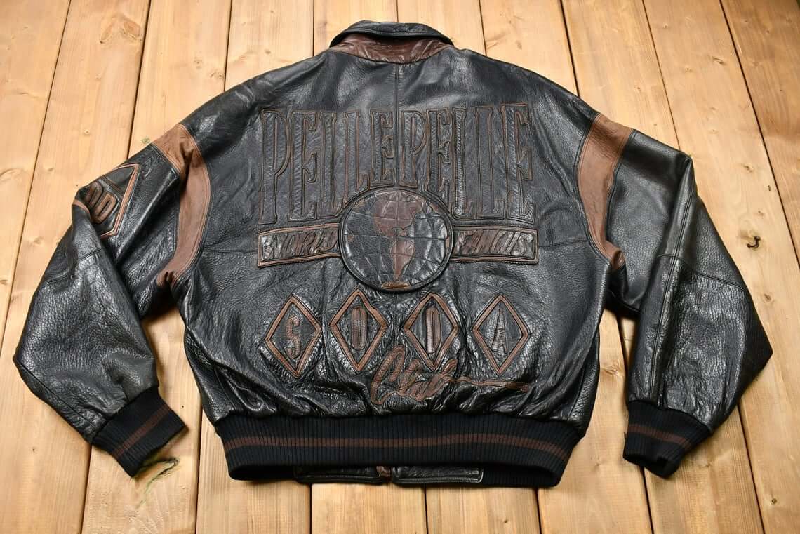 Pelle Pelle Embossed Leather Jacket