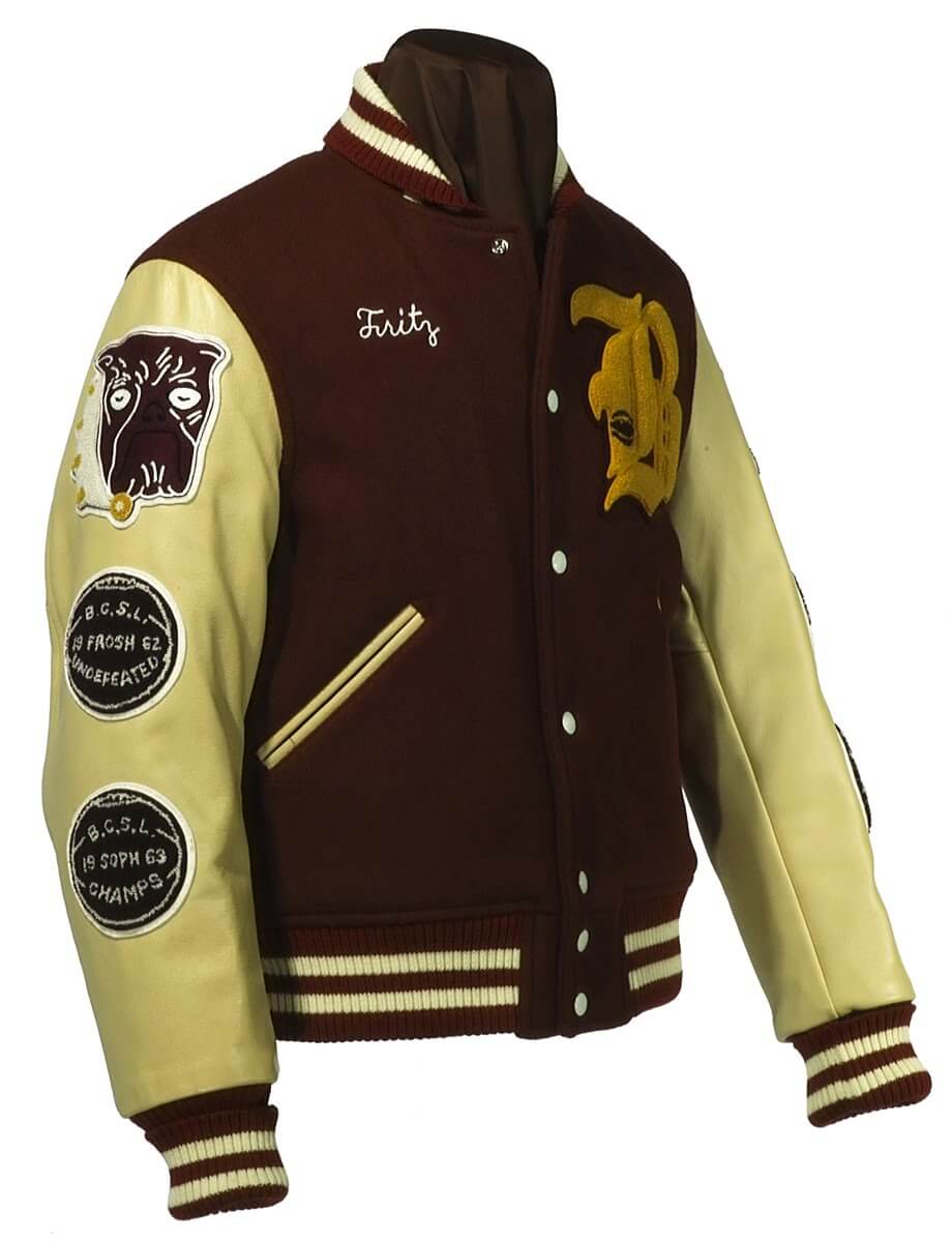 NFL Arizona Cardinals Varsity Wool/Leather Burgundy/Black Jacket