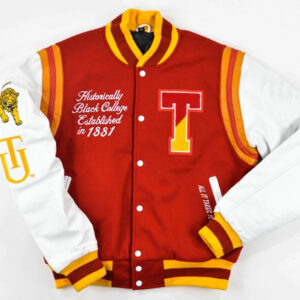 Red & cream varsity MoBBin jacket