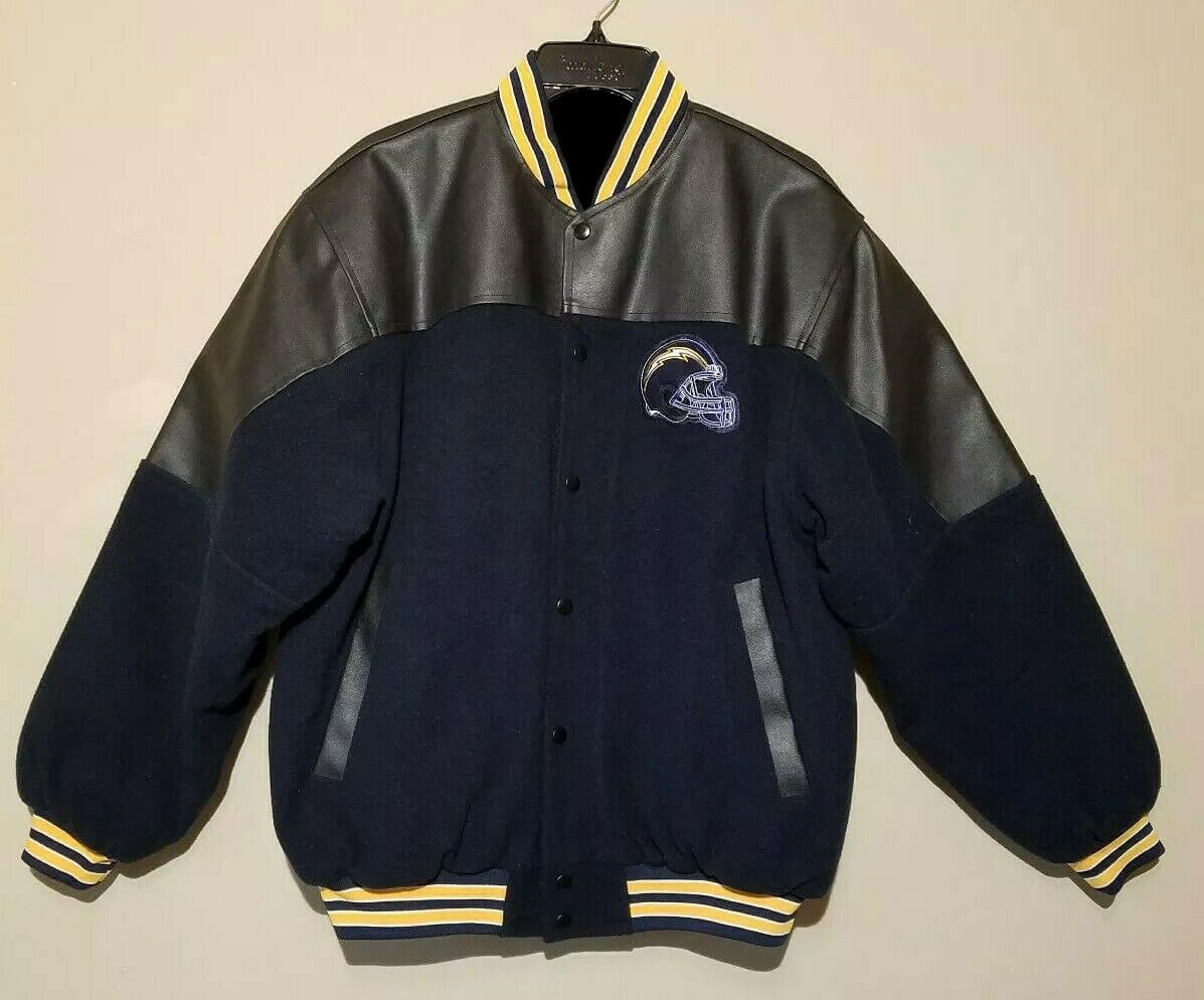 Maker of Jacket Varsity Jackets San Diego Chargers Blue Black